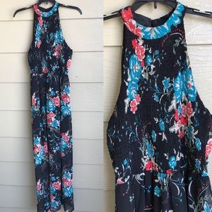 NWOT High Neck Floral Maxi Dress